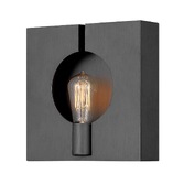 Photograph: Quintiesse Ludlow 1 Light Wall Light - Brushed Graphite - QN-LUDLOW1GR