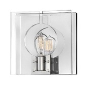 Photograph: Quintiesse Ludlow 1 Light Wall Light - Polished Nickel - QN-LUDLOW1PN