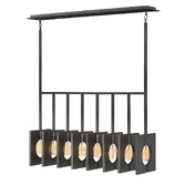 Photograph: Quintiesse Ludlow 8 Light Linear Pendant - Brushed Graphite - QN-LUDLOW8-GR