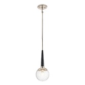 Photograph: Quintiesse Marilyn 1 Light Pendant In Polished Nickel - QN-MARILYN-MP