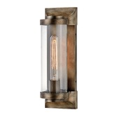 Photograph: Quintiesse Pearson 1 Light Medium Outdoor Wall Lantern in Painted Burnished Bronze Complete With Clear Glass - IP44 - QN-PEARSON0N-BU