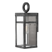 Photograph: Quintiesse Porter 1 Light Small Wall Lantern In Aged Zinc Complete With Clear Glass - IP44 - QN-PORTER-S-DZ