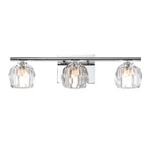 Photograph: Quintiesse Regalia 3 Light Bathroom Wall Light In Polished Chrome Complete With K9 Crystal Glasses - IP44 - QN-REGALIA3-PC-BATH