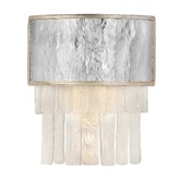 Photograph: Quintiesse Reverie 2 Light Wall Light In Hammered Stainless Steel And Champagne Gold - QN-REVERIE2-CPG