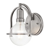 Photograph: Quintiesse Somerset 1 Light Wall Light In Brushed Nickel - QN-SOMERSET1-C-BN