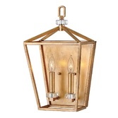 Photograph: Quintiesse Stinson 2 Light Wall Light In Distressed Brass - QN-STINSON2-DBR