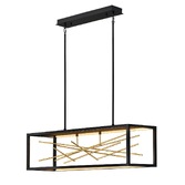 Photograph: Quintiesse Styx LED Island Light In Black And Gilded Gold - QN-STYX-LED-ISLE-BG