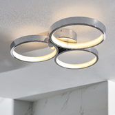 Photograph: RAD/3FL Polished Chrome Flush Led Ceiling Light - IP44