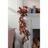 Photograph: RED BERRY LIT GARLAND - Battery Operated (2 X AA - Not Included)