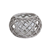 Photograph: Round Ceramic Lattice Candle Holder Lantern