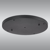 Photograph: Satin Black 5 Hole Ceiling Plate - 40cm