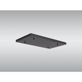 Photograph: Satin Black 5 Hole Rectangular Ceiling Plate - 550mm x 320mm