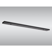 Photograph: Satin Black Linear 5 Hole Ceiling Plate - 110 X 10cm