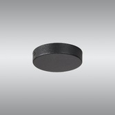 Photograph: Satin Black No Hole Ceiling Plate - 12cm