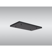 Photograph: Satin Black No Hole Rectangular Ceiling Plate - 550mm x 320mm