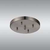 Photograph: Satin Nickel No Hole Ceiling Plate - 23cm