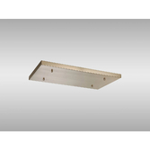 Photograph: Satin Nickel No Hole Rectangular Ceiling Plate - 550mm x 320mm