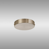 Photograph: Satin Nickel No Hole Round Ceiling Plate - 12cm