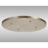 Photograph: Satin Nickel No Hole Round Ceiling Plate - 60cm