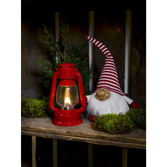 Photograph: Single Red Lantern Warm White Led B/O