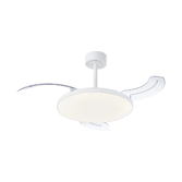 Photograph: Slim Fan Mini 40cm 45W LED Dimmable Ceiling Light With Built-In 25W DC Fan: 2700-5000K Remote Control: 3150lm: White