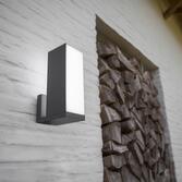 Photograph: Smart Led Exterior Wall Light In Dark Grey - 2700K-6500K, IP54