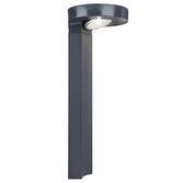 Photograph: Solar Powered Modern Led Bollard Light In Grey With Spike - 4000K, IP44