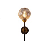 Photograph: Stylish Lighting Chicago Matt Black And Gold Single Wall Light Complete With Smoked Glass