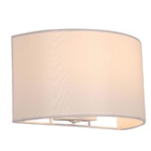 Photograph: Stylish Lighting Louisiana 1 Light Half Drum White Fabric Wall Light