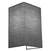 Photograph: Stylish Lighting Louisiana 1 Light Rectangular Grey Fabric Wall Light