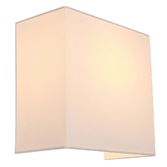 Photograph: Stylish Lighting Louisiana 1 Light Square White Fabric Wall Light