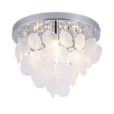 Photograph: Stylish Lighting Miami Polished Chrome 4 Light Semi Flush Bathroom Ceiling Light With Clear Glass Discs - IP44