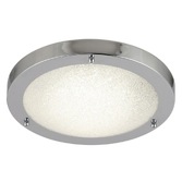 Photograph: Stylish Lighting Miami Polished Chrome & Crashed Crystal LED Bathroom Ceiling Light - IP44, 4000K