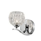 Photograph: Stylish Lighting Utah Polished Chrome Single Wall Light Complete With Clear Glass