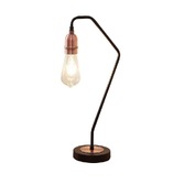 Photograph: Stylish Lighting Vermont Matt Black & Copper Angular Table Lamp