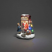 Photograph: Telephone Box with Santa, 5 Led, Timer 6H B/O 3 x AAA