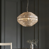 Photograph: Thorlight Alden 5 Light Crystal Chandelier Polished Nickel