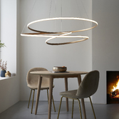 Photograph: Thorlight Anakin Extra Large Modern Spiral LED Pendant Gold