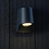 Photograph: Thorlight Barka LED Downward Facing Exterior Wall Light In Matt Black - 2700K