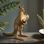 Photograph: Thorlight Kiana Vintage Gold Kangaroo Table Lamp