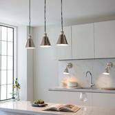 Photograph: Thorlight Ozias 3 Light Polished Chrome Linear Bar Pendant