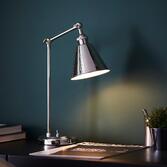 Photograph: Thorlight Ozias Polished Chrome Adjustable Table Lamp