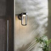 Photograph: Thorlight Vada Matt Black Finish LED Exterior Wall Light Complete With Clear Glass - IP44, 2700K