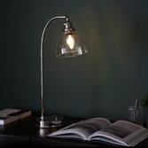 Photograph: Thorlight Veda Adjustable Table Lamp Polished Chrome With Clear Glass Shade