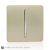 Photograph: Trendi, Artistic Modern 1 Gang 3 Way Intermediate Champagne Gold Finish