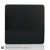 Photograph: Trendi, Artistic Modern 1 Gang Blanking Plate Gloss Black Finish