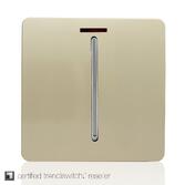 Photograph: Trendi, Artistic Modern 20 Amp Neon Insert Double Pole Switch Champagne Gold Finish