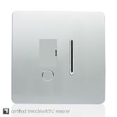 Photograph: Trendi, Artistic Modern Switch Fused Spur 13A With Flex Outlet Silver Finish