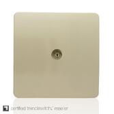 Photograph: Trendi, Artistic Modern TV Co-Axial 1 Gang Champagne Gold Finish