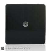 Photograph: Trendi, Artistic Modern TV Co-Axial 1 Gang Gloss Black Finish